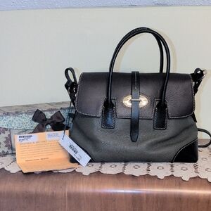 Dooney & Bourke Black and Brown Satchel